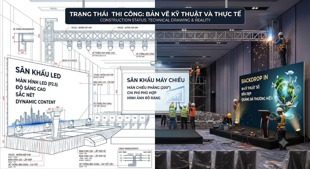Những điều cần biết khi thiết kế và thi công sân khấu sự kiện